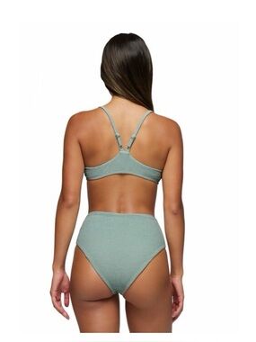 Prana Lahari Scrunch High Waisted Bikini bottoms in SALTWATER